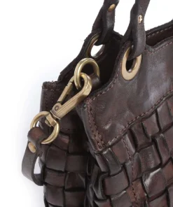 Umhängetasche fein genarbtes Rindsleder dunkelbraun