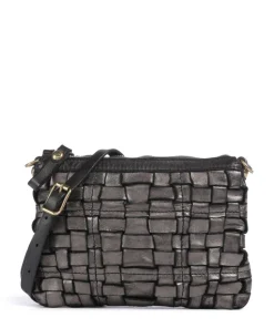 Umhängetasche fein genarbtes Rindsleder dunkelgrau