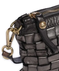 Umhängetasche fein genarbtes Rindsleder dunkelgrau