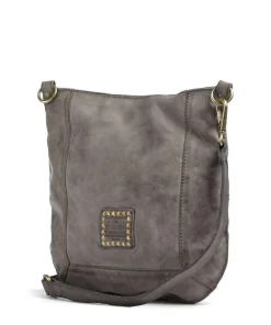 Umhängetasche fein genarbtes Rindsleder stein