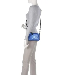 Umhängetasche fein genarbtes Rindsleder blau