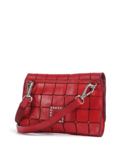 Umhängetasche genarbtes Rindsleder rot