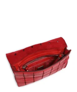 Umhängetasche genarbtes Rindsleder rot