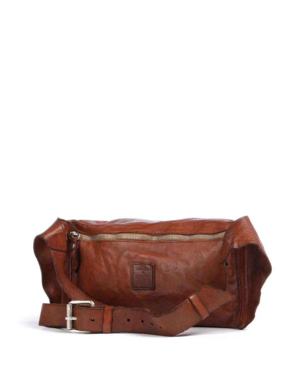 Umhängetasche genarbtes Rindsleder cognac