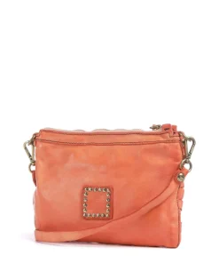 Umhängetasche genarbtes Rindsleder orange