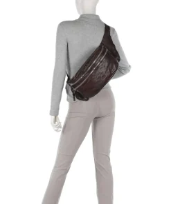 Umhängetasche genarbtes Rindsleder dunkelbraun