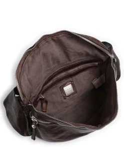 Umhängetasche genarbtes Rindsleder dunkelbraun