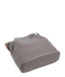Umhängetasche genarbtes Rindsleder grau