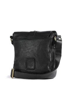 Umhängetasche genarbtes Rindsleder schwarz