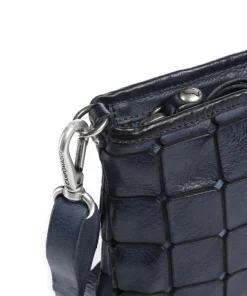 Umhängetasche genarbtes Rindsleder dunkelblau