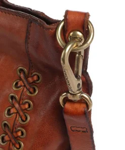 Umhängetasche genarbtes Rindsleder cognac