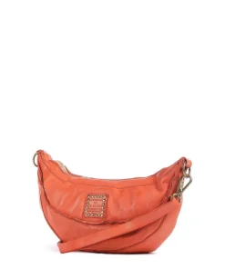 Umhängetasche genarbtes Rindsleder orange