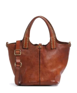 Umhängetasche genarbtes Rindsleder cognac