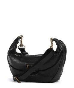 Umhängetasche genarbtes Rindsleder schwarz