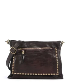 Umhängetasche genarbtes Rindsleder dunkelbraun