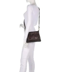 Umhängetasche genarbtes Rindsleder dunkelbraun