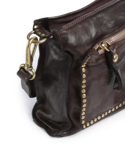 Umhängetasche genarbtes Rindsleder dunkelbraun