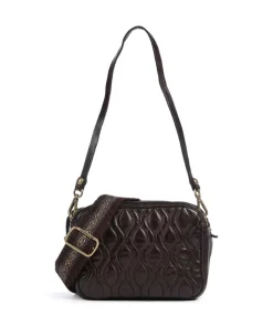 Umhängetasche genarbtes Rindsleder dunkelbraun