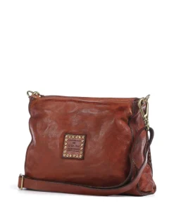 Umhängetasche genarbtes Rindsleder cognac