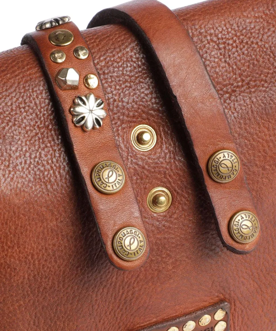 Umhängetasche genarbtes Rindsleder cognac