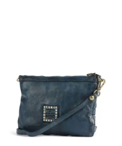 Umhängetasche genarbtes Rindsleder dunkelblau