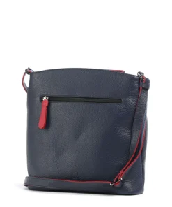 Umhängetasche genarbtes Rindsleder navy