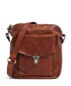 Umhängetasche genarbtes Rindsleder cognac