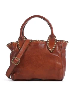 Umhängetasche genarbtes Rindsleder cognac