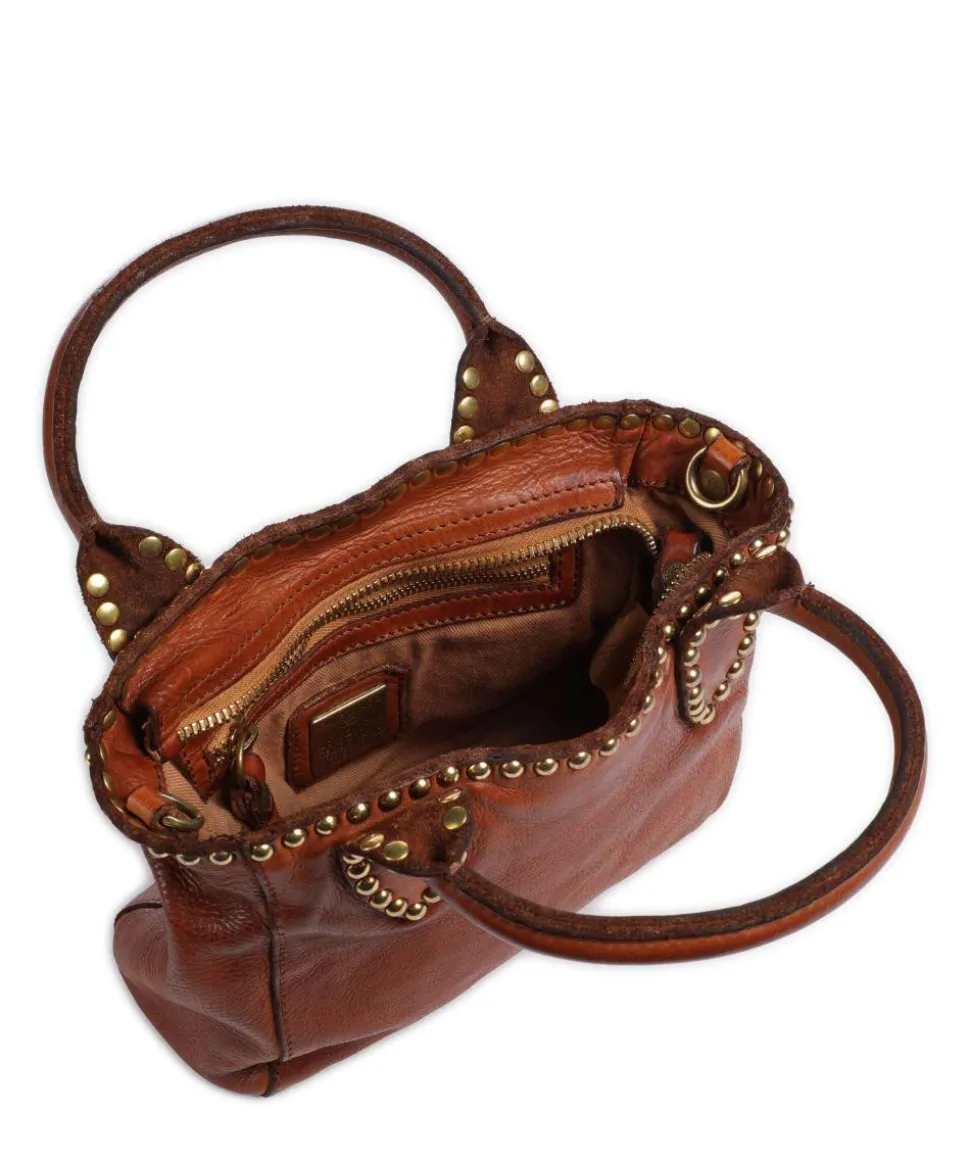 Umhängetasche genarbtes Rindsleder cognac