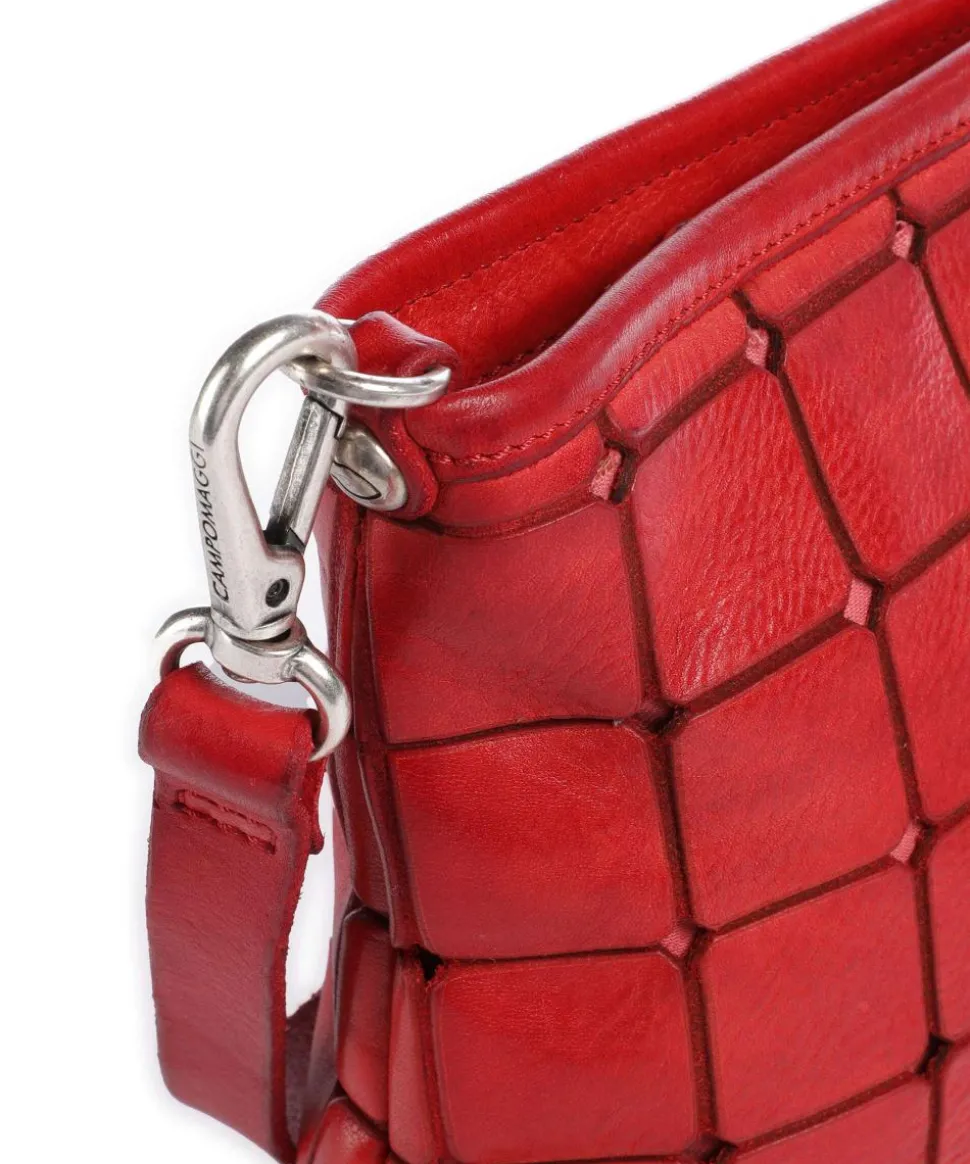 Umhängetasche genarbtes Rindsleder rot