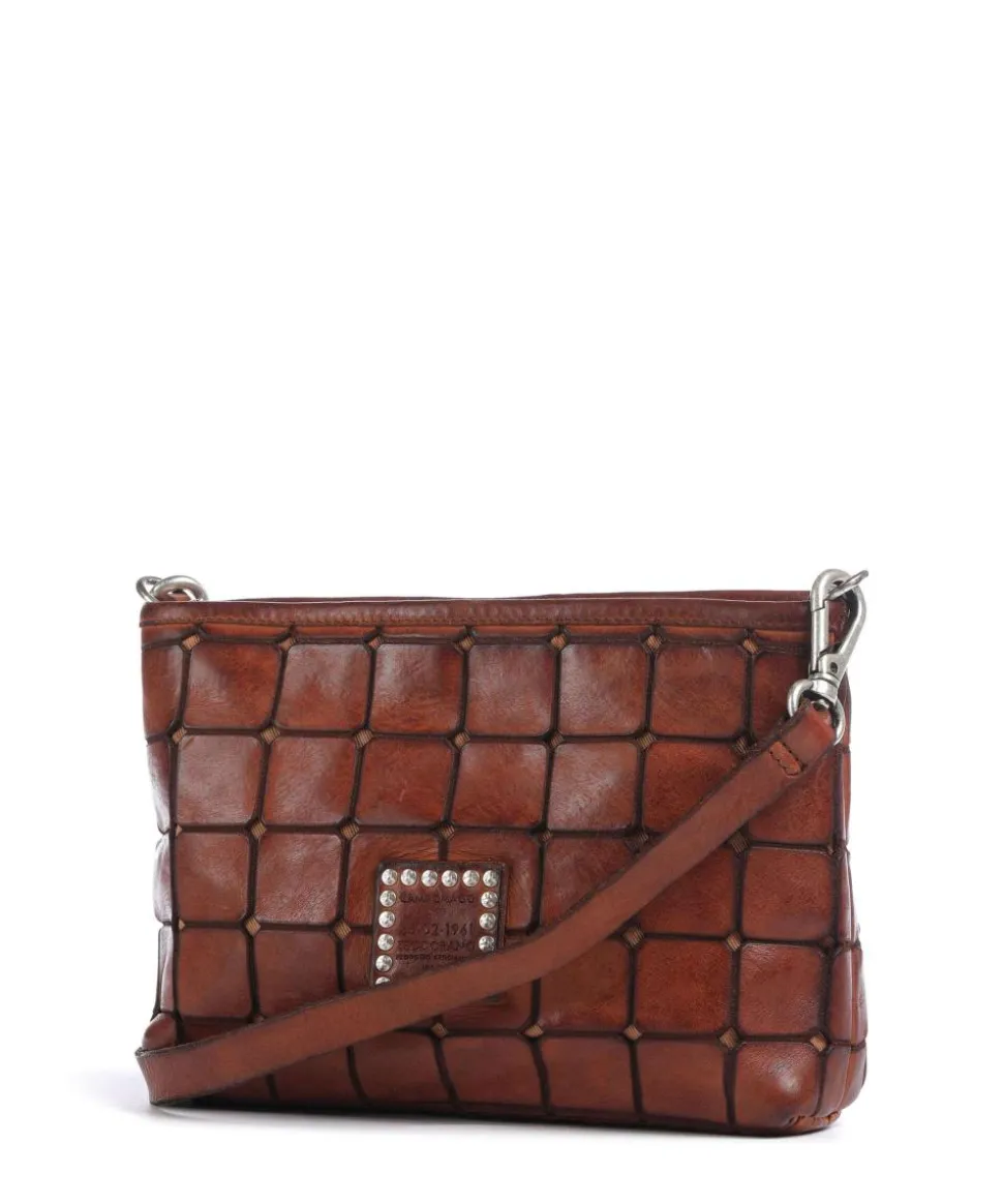 Umhängetasche genarbtes Rindsleder cognac