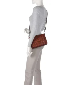 Umhängetasche genarbtes Rindsleder cognac