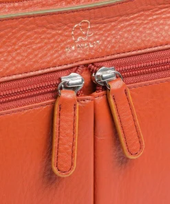 Umhängetasche genarbtes Rindsleder terrakotta