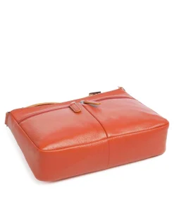 Umhängetasche genarbtes Rindsleder terrakotta
