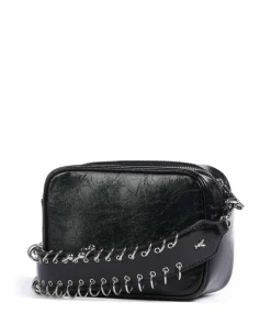 Umhängetasche Lammleder schwarz