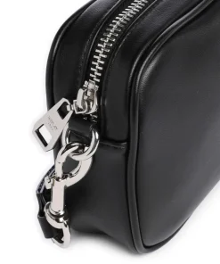 Umhängetasche Lederimitat schwarz