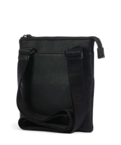 Umhängetasche Lederimitat schwarz