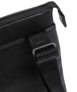 Umhängetasche Lederimitat schwarz