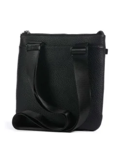 Umhängetasche Lederimitat schwarz