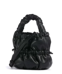 Umhängetasche Lederimitat schwarz