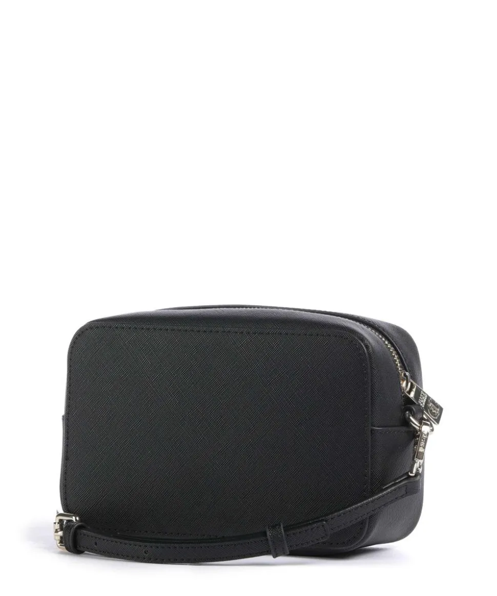 Umhängetasche Lederimitat schwarz