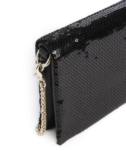 Umhängetasche Polyester, Lederimitat schwarz