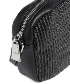 Umhängetasche Polypropylen, Lederimitat schwarz