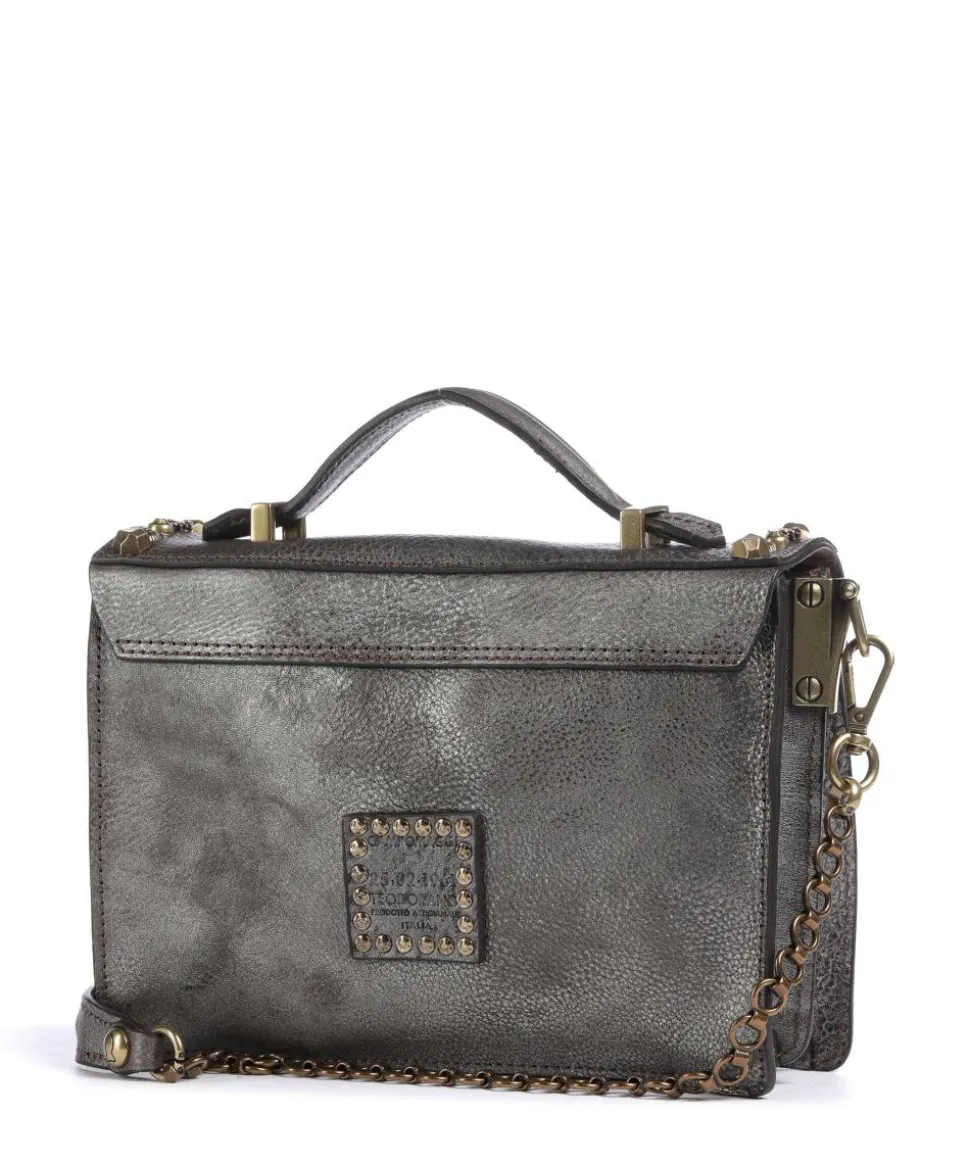 Umhängetasche Rindsleder platin