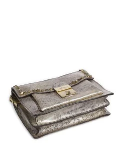 Umhängetasche Rindsleder platin