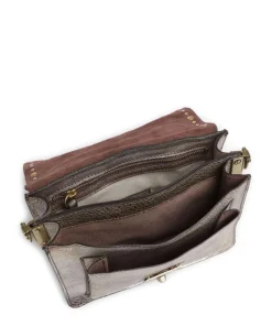 Umhängetasche Rindsleder platin