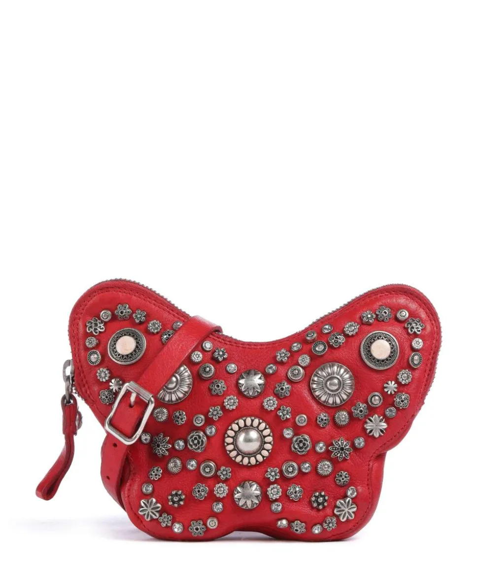 Umhängetasche Rindsleder rot