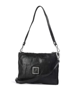 Umhängetasche Rindsleder schwarz