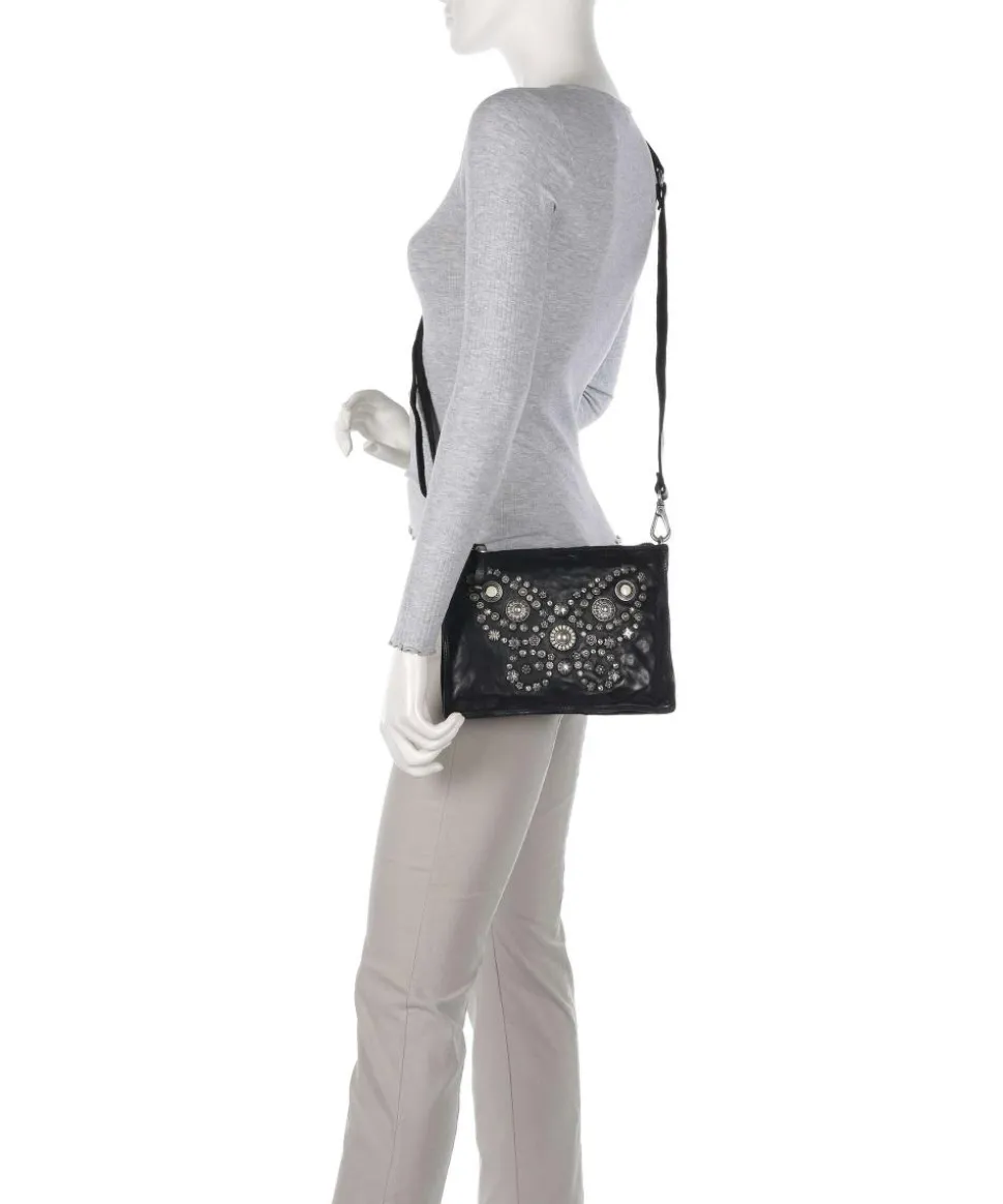 Umhängetasche Rindsleder schwarz