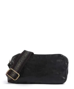 Umhängetasche Rindsleder schwarz